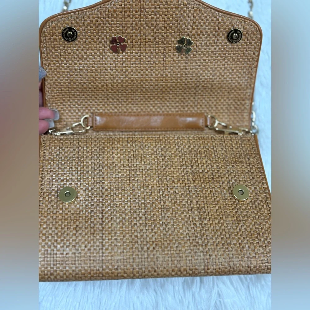 Elegant Brown Bee Embellished Clutch